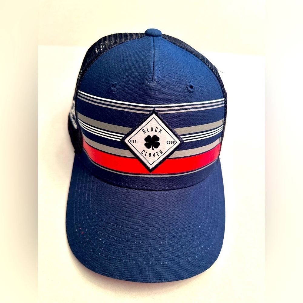 Black Clover Est. 2008 Live Lucky Snapback‎ Trucker Hat Blue OSFA Branded